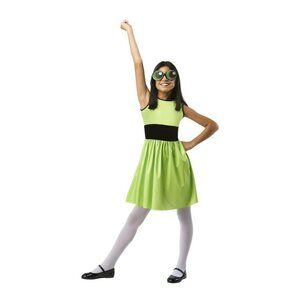 Girls Officially Licensed Warner Brothers Power Puff Buttercup Halloween Costume